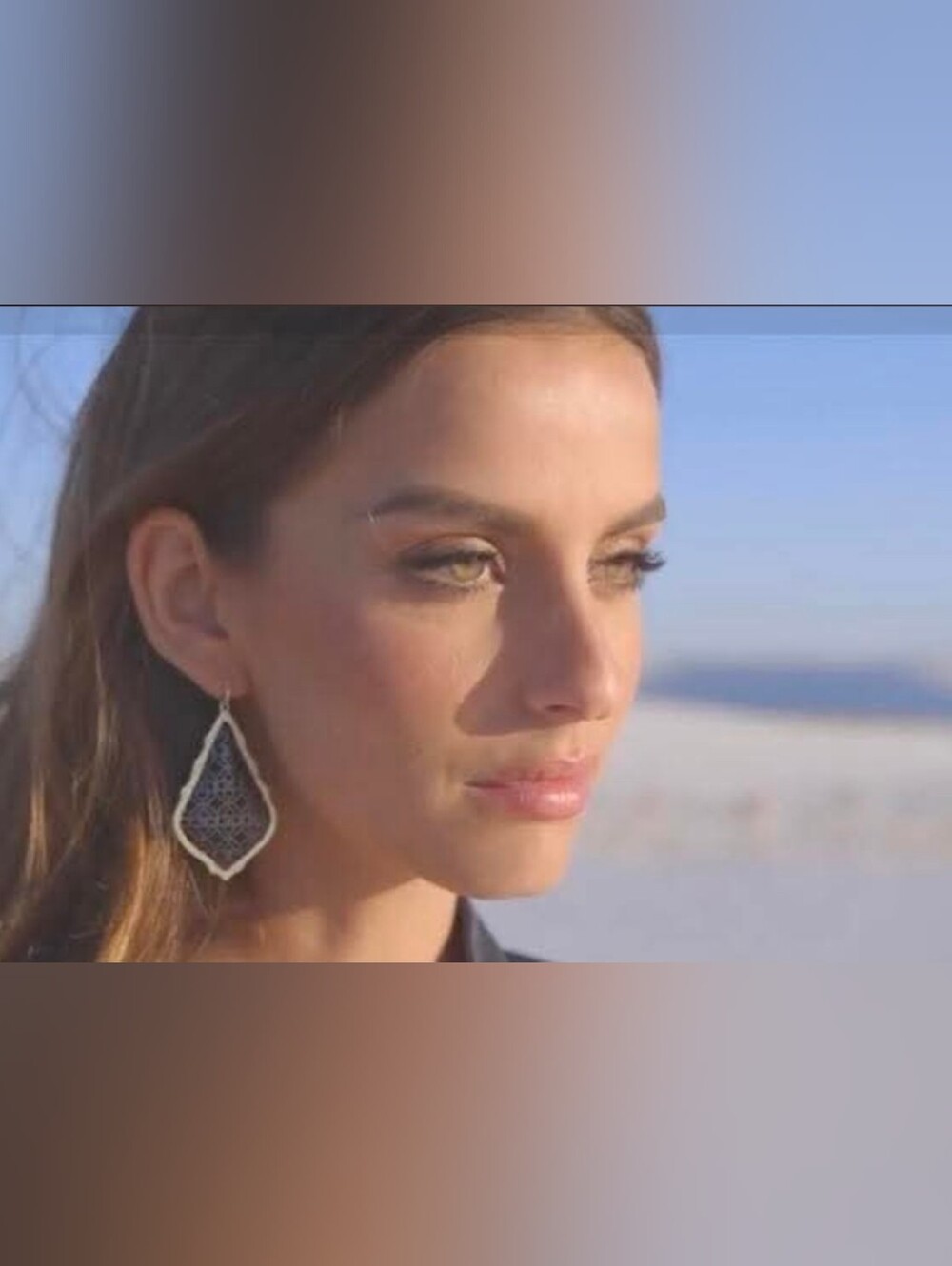 Kendra Scott Pink Gold-Alexandra Earrings - Picture 3 of 3